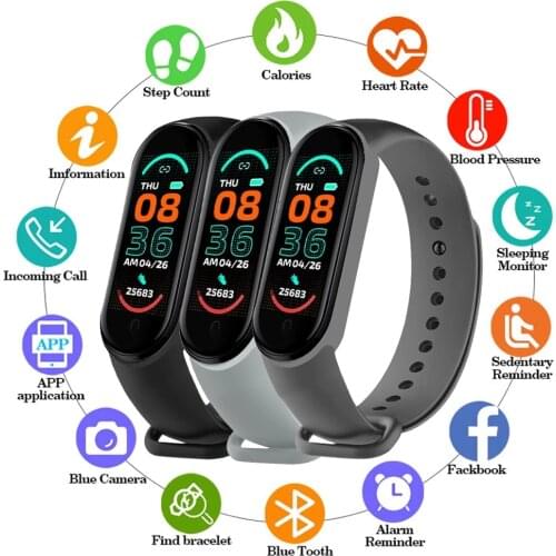 M6 Smart Watch Men Women Sports Bracelet Band Bluetooth Smartwatch Heart Rate Fitness Tracking For Apple Xiaomi Android Watches