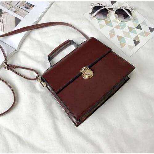 Shell Bag 2021 Fashion New Women Handbags High Quality PU Leather Casual Retro Simple Women Bag Chain Portable Shoulder Lock Bag
