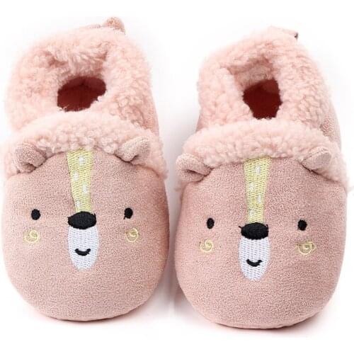 Aby Socks Shoes Boy Girl Booties Winter Warm Ear Crawl Toddler Prewalkers Cotton Soft Anti-slip Infant Newborn Crib Shoes