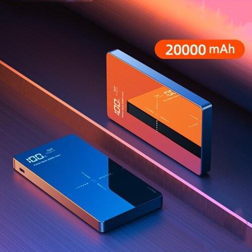 20000mAh Wireless Power Bank Portable 2.1A Fast Charger LED Digital Display Powerbank for iPhone 12 Samsung S21 Xiaomi Poverbank