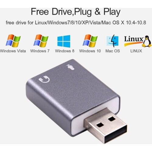 External USB Ultra-portable HIFI Magic Voice 7.1CH Microphone-in Audio-out port Free Drive Plug Sound Laptop Computer Sound Card