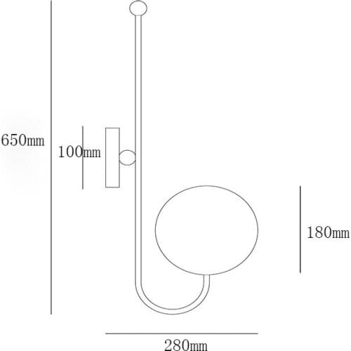 Glass ball Wall lamp Rotation Simple Bedroom Led Wall Lamp Aisle Corridor Hotel Club Bedside Lamp Frosted Glass