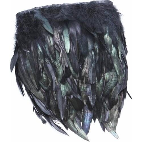 1-2yards high quality Rooster Feathers Trims Fringe diy decoration Pheasant feathers for jewelry making pluma needlework skirt