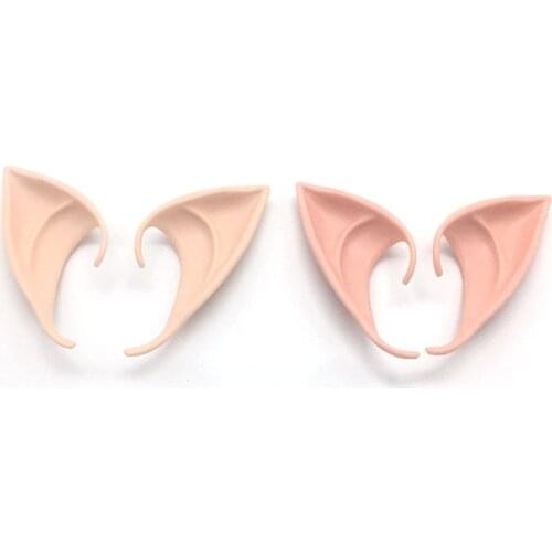 1 Pair Halloween Angel Elf Ears Masquerade Cosplay Props Elves Fairies Pixies Latex Elf Ears Theme Party Halloween Decoration