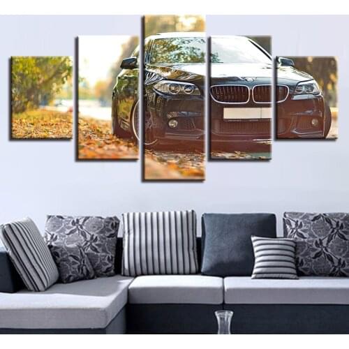 Canvas For Living Room Bedroom Painting Art Pictures Wall HD Decorative Modular Prints 5 Pieces/Pcs Cool Car Framework