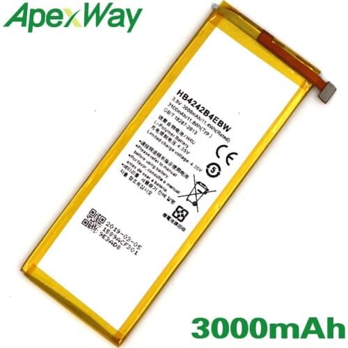 ApexWay 2PCS/lot HB4242B4EBW 3500mAh Phone battery for Huawei Honor 6 H60-L02 L04 4X Che2-L11