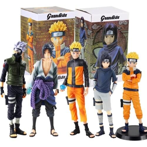 Anime Naruto Figures Uzumaki Naruto Uchiha Sasuke Hatake Kakashi Grandista Collectible Model Toys