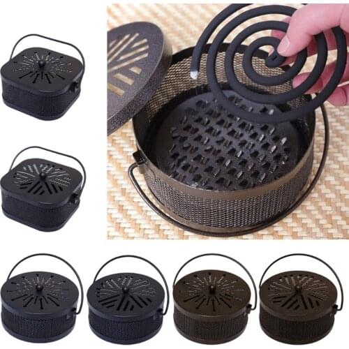 Summer Mosquito Incense Burner Plate Case For Home Child Baby Retro Anti Scald Mosquito Coil Holder Outdoors Fragrance Products