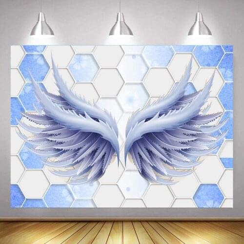 Silver Grey Angel Ares Wings Series Background Childrens Birthday Party Scene Decoration Studio Photography Photo Cloth