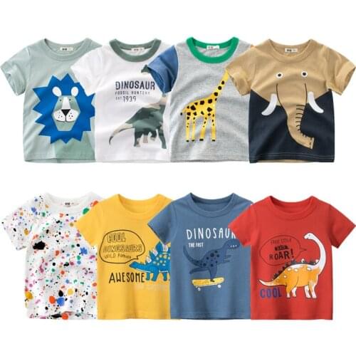 Children Boys T-shirt New Design Baby Cartoon Cotton Top Summer Clothing Toddler Fashion T-shirt Cute Childrens Play Homewear