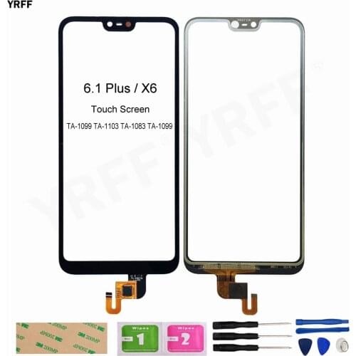 For Nokia 6.1 Plus Phone Touch Screen Digitizer 5.8" inch For Nokia X6 6.1 Plus TA-1099/1103/1083 Touch Glass Panel Sensor Parts
