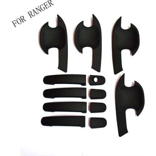 FIR FOR Ford RANGER New Pickup 2016 Accessories ABS Black Door Handle Covers Trim FIT For FORD RANGER 2012 2017 Car Styling