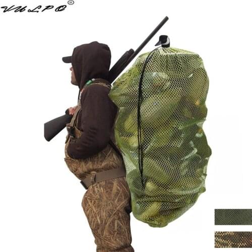VULPO 100X75cm Outdoor Durable Hunting Duck Goose Turkey Decoy Bag Large Capacity Mesh Net Bag with Shoulder Straps