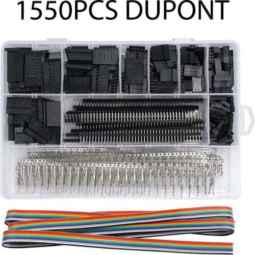 310/620/1450/1550pcs Male+Female Dupont Wire Jumper And Header Connector Housing Set Pin Bare Terminals Kit