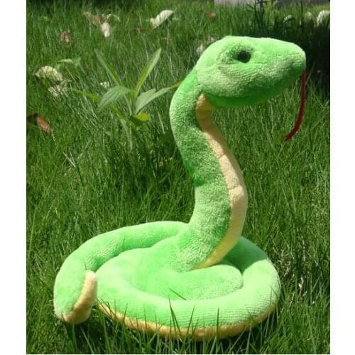 Creative plush pet snake toy green new snake toy gift toy about 20x18cm 1885