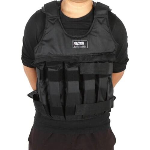 HOT! 10kg Max Adjustable Weight Jacket Weighted Vest Exercise Fitness Boxing Training Waistcoat Invisible Weight Vest