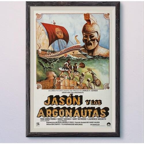 N173 JASON AND THE ARGONAUTS Vintage Classic Movie Wall Silk Cloth HD Poster Art Home Decoration Gift