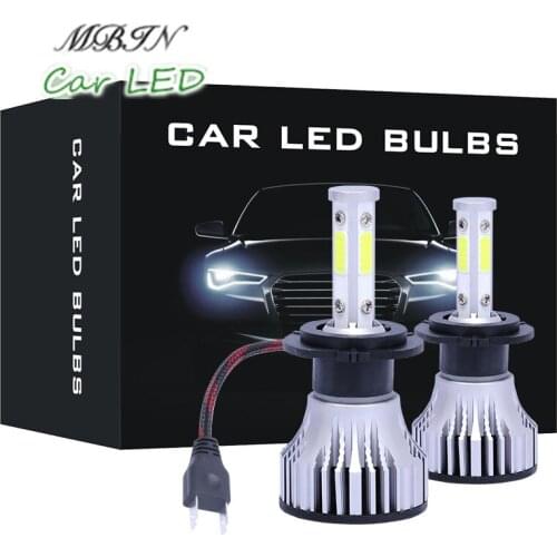 2019 NEWLY MINI MX15 4 COB lights H7 car headlight led kit 16000LM 72W 6500K lamp IP68 waterproof front fog bulb modification