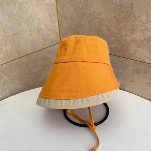Japanese Bucket Hat Windproof Rope Hat Wide Brim Outdoor Bucket Hat Cotton Webbing Adult Sunshade Fisherman Hat Gorros