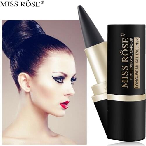 Miss Rose Black Eyeliner Gel Stick Smooth Long Lasting Waterproof Eyes Makeup Tool Cosmetics Women Beauty Eye Liner Pen