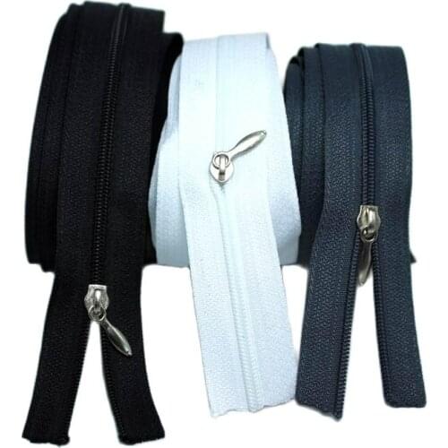 2 pieces Double head zipper zipper 1.5 m bed linen quilt cover special long zipper pillowcase cushion 3 white red nylon zipper