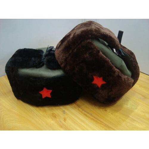 Lei feng cosplay cap cotton-padded cap winter chinese red army hat winter military cap five stars cap