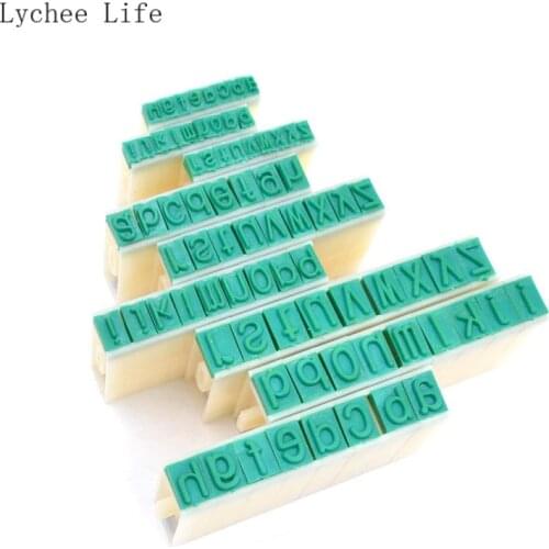 Lychee Life 1Set English Alphabet Letter Stamps For Scrapbooking Plastic Rubber Stamps Diy Handmade Crafts