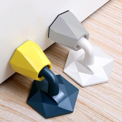 Silicone Suction-type Door Stopper Self-adhesive No-punch Door Holder Silent Noise Elastic Door Stopper Hardware Accessories