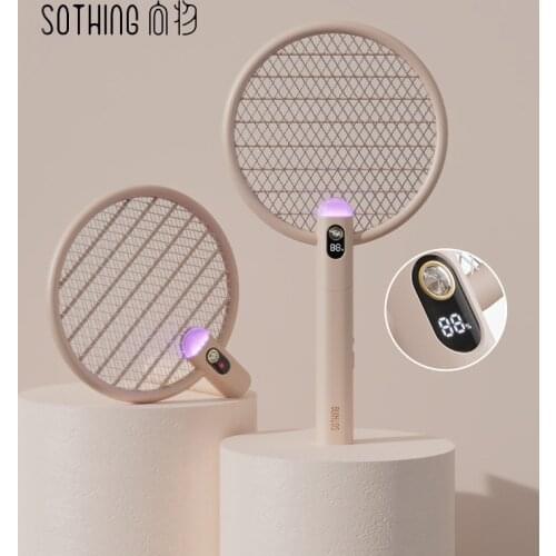 Sothing Electric Mosquito Swatter Portable USB Charging Collapsible Fly Mosquito Zapper Swatter Killer For Home Outdoor