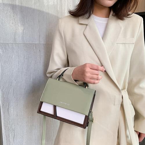 Shoulder Bag Designer Crossbody Bag Women Bag Handbag Purse All-match PU Leather Contrast Color Backpack 2021 New Trend Fashion