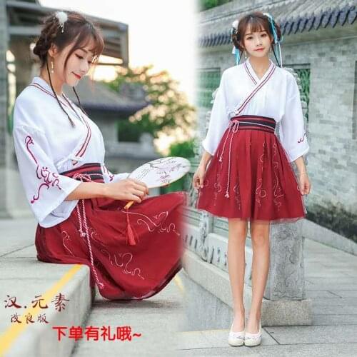 Women Hanfu Clothing Girls Clothes Chinese Dress Festival Outfit Dance Stage Performance Clothing Ancient Costumes Hanfu Casual