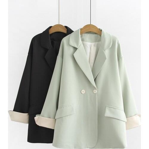 Women Blazers Formal Lady Work Jackets Solid Color Slim Suit Women Coat Autumn Fashion Female Work Wear plus size 4XL Overcoat