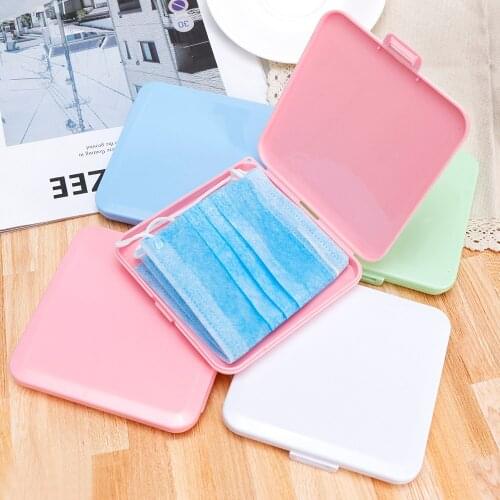 1Pcs Square Masks Storage Box Reusable Save Plastic Ornament Sample Empty Box Mask Holder Multifunctional Home Organizer