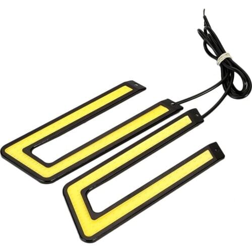 10x/5Pairs Bright White COB Led Daytime Running Light DRL Headlight Fog Lamp DC12V Car Light Source U Shape 6000K Free Shipping