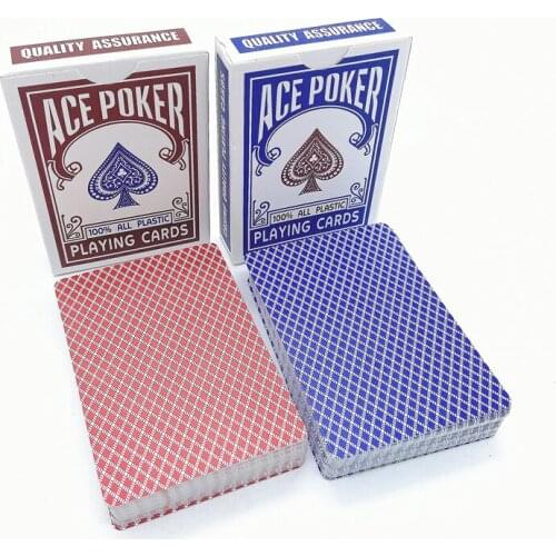 2 Sets/Lot PVC Plastic Cards Waterproof Red/Blue Playing Cards Plastic Durable Poker Tool Multiplayer Game Gift