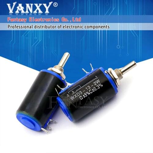 2PCS WXD3-13-2W 10K ohm WXD3-13 2W Rotary side Rotary Multiturn Wirewound Potentiometer