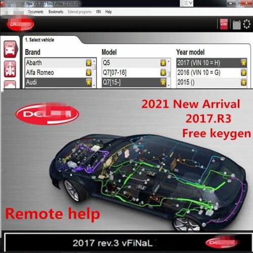 2021 New Arrival Delphis 2017 R3 with Free Keygen WOW 5.00.8 R3 delphis OBD Bluetooth VCI vd obd2 Scanner auto software