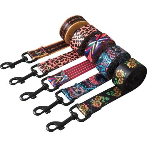 3M Printed Dog Collar Leash Leads Walking Training Dog Rope Pet Supplies Soft And Durable Harness Safety Belt Straps 9 Colors
