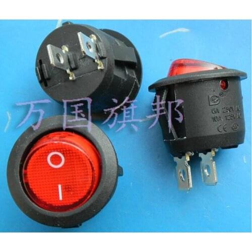 6A 250V diameter:20mm rockey Switch / circular switch red key