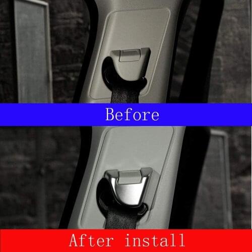 ABS Chrome Plastic Seat Belt Buckle Cover Trim Sticker Car Accessories For Land Rover Range Rover RR Sport 2014-2017