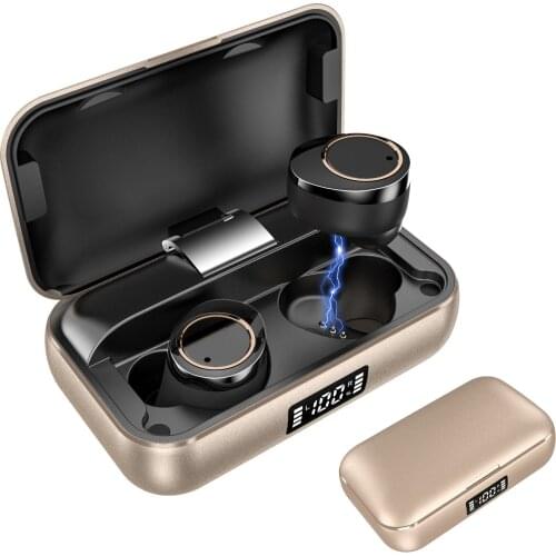 Twins Earbuds Bluetooth 5.0 Stereo Sound Earphones LED Power Display Wireless In Ear Headset For Work Sport Gym Music Calling