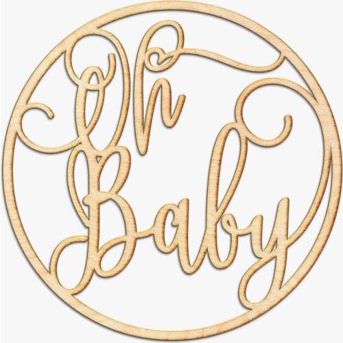 Wooden laser cut Oh Baby door wall plaque,bedroom sign,nursery decoration,baby shower decor