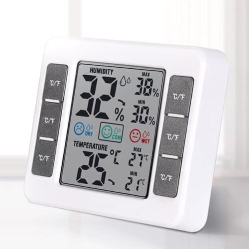 LCD Electronic Digital Wall Temperature Thermometer Hygrometer Humidity Meter Monitor Home Greenhouse Weather Station