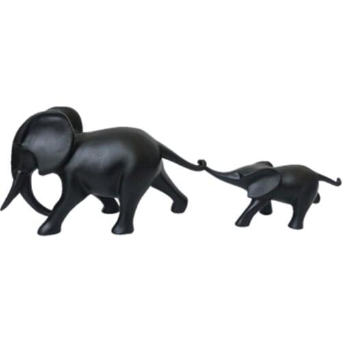 [HHT] Creative Resin Crafts Sandstone Elephant Sculpture Ornaments Home Decoration Living Room Desktop Bookshelf Furnishings