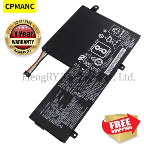 HSW New L14M3P21 11.1V 45WH Laptop Battery For Lenovo Flex 3 1470 1570 Flex 4 1470 Yoga 500 500-15 ISK Edge 2-1580 L14L3P21