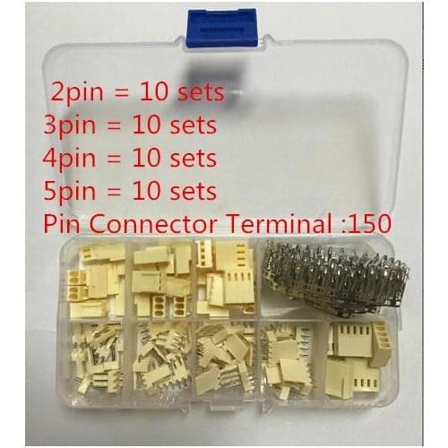 KF2510 Kits 40 sets Kit in box 2p 3p 4p 5 pin 2.54mm Pitch Terminal / Housing / Pin Header Connectors Adaptor