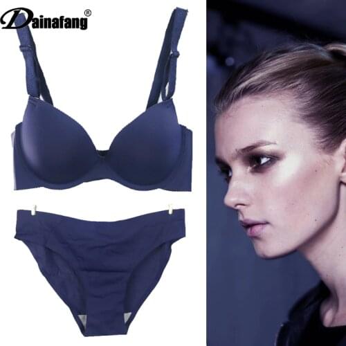 2019 DAINAFANG ABC push up lingerie,3/4 cup hot water sale compilation Smooth, strapless Female Sexy bra set underwear Set
