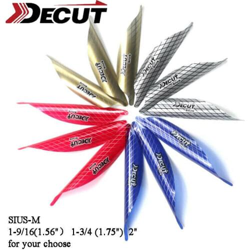 50pcs 1.56"/1.75"/2" Archery Spin Vanes Spiral Feather Fletches Right Wing Arrow DIY Tools For Bow Training Shooting Accessories