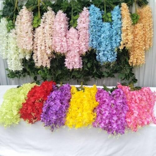 Vine Wreath Artificial Flowers Ivy Leaf Garland Plants Fake Foliage Flower Wreath Plant Garland Arch Wedding Decoration Rattan