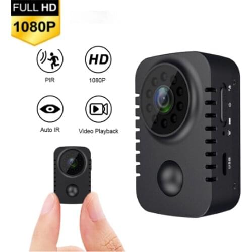 1080P Full HD Mini Body Camera Micro Video Camera with Motion Detect Loop Recording Security Cam for Home and Office